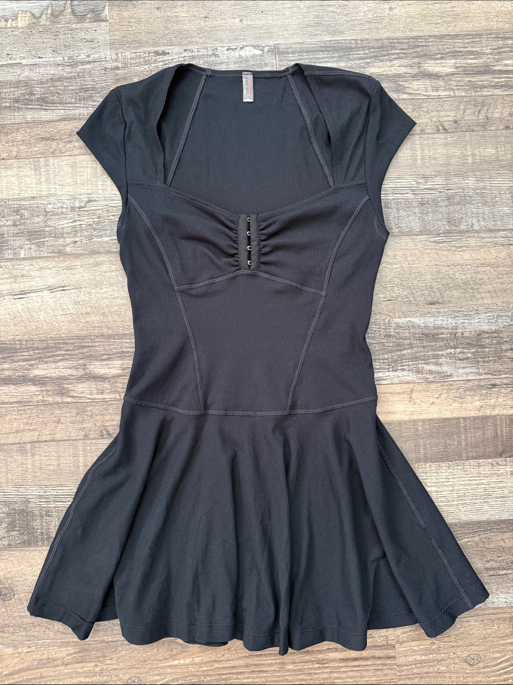 FP movement Black Short Cap Sleeve Dress
